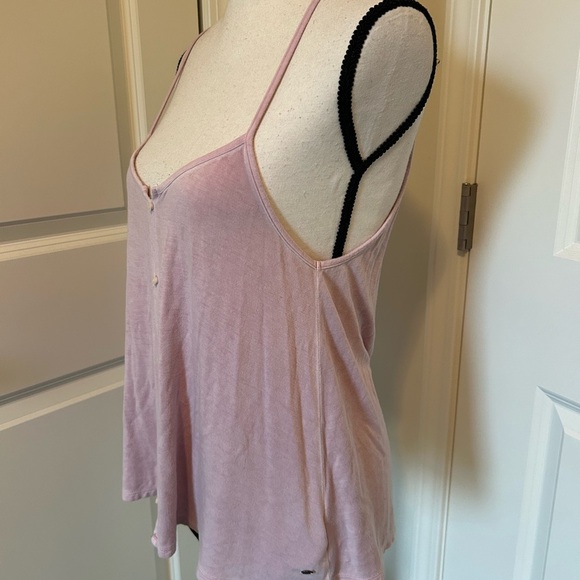 American eagle light pink soft and sexy flowy button down tank - Picture 4 of 6
